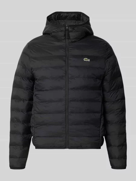 Krój regular fit bomberka z wypełnieniem Ecodown Lacoste czarny