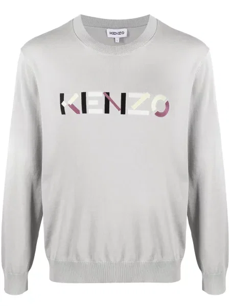 Pulover Kenzo cu broderie gri