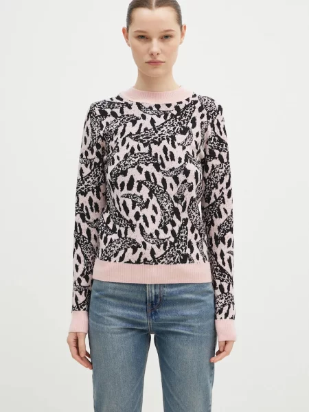 Fiorucci sweter z domieszką wełny Pink Banimalier różowy