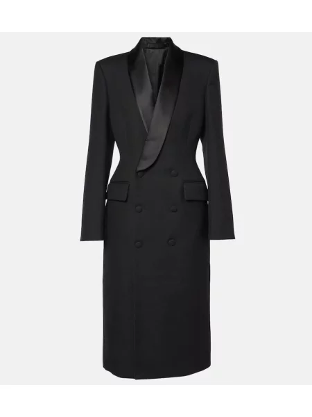 Rochie midi Wardrobe.nyc de lână până la genunchi de costum negru