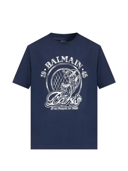 Tricou Balmain cu imagine albastru