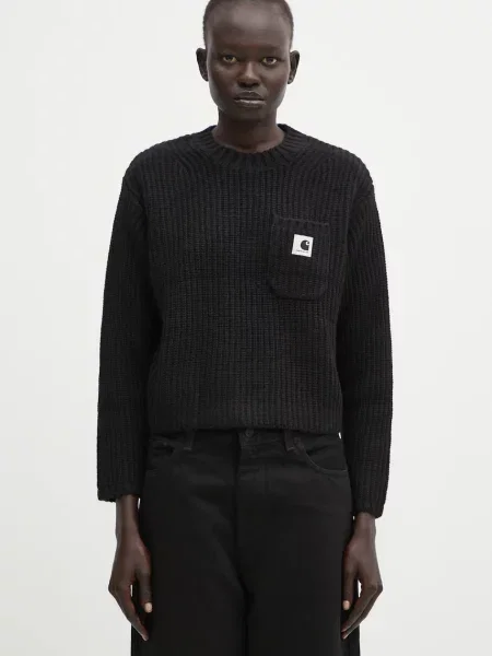 Carhartt WIP pulover din amestec de lână W Mira Sweater negru