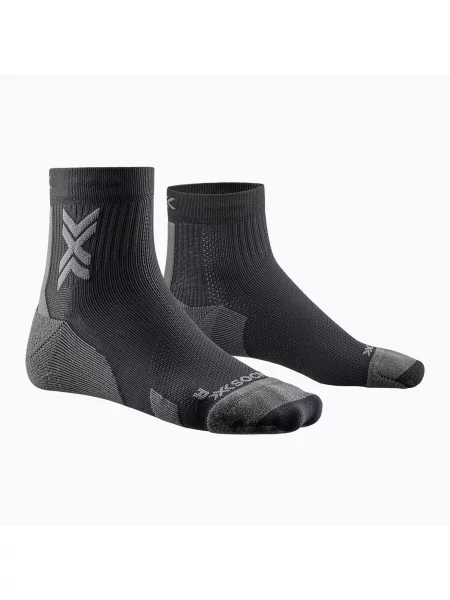 Мъжки чорапи за бягане X-Socks Run Discover Ankle black/charcoal черно