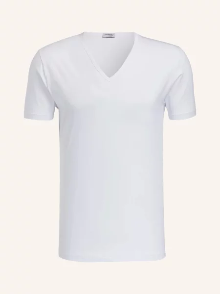 Zimmerli Tričko S Výstřihem Do V Pure Comfort bílá