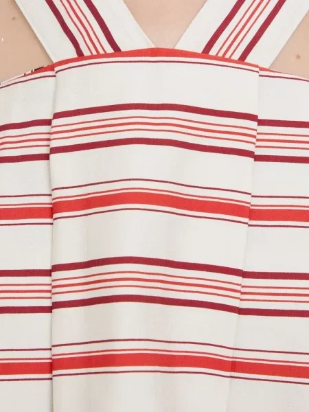 Rochie midi Sisley cu dungi plisată până la genunchi