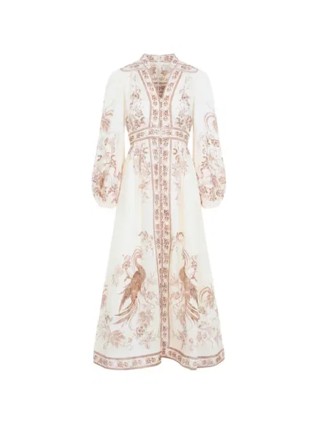 Rochie midi Zimmermann cu model floral cu imagine