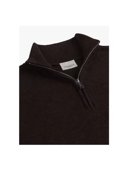 Sweter Profuomo z długim rękawem brązowy