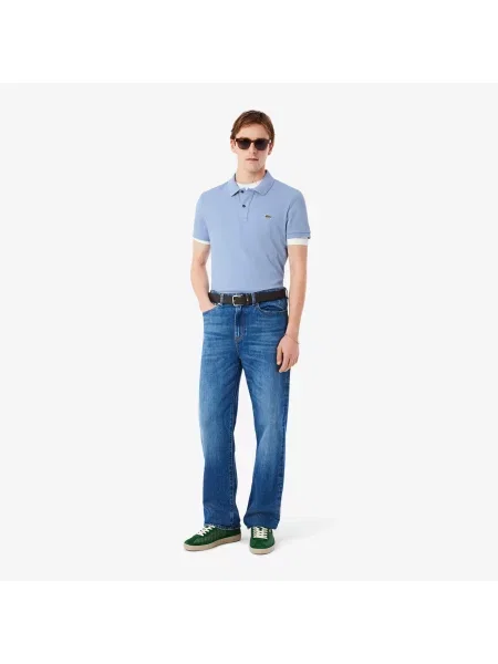 Поло Lacoste голубое