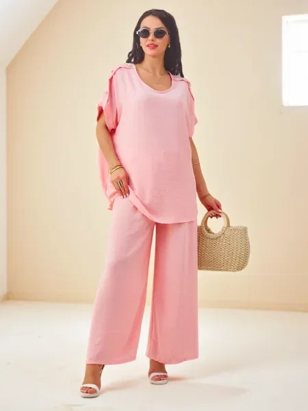 Pantaloni Resti scurte roz