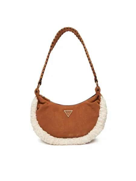 Táska Guess Amita Mini Barna bézs
