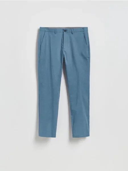 Reserved Pantaloni chino slim fit metalizat albastru