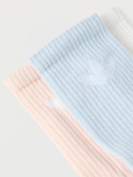 ADIDAS ORIGINALS Șosete Trefoil albastru deschis / portocaliu pastel alb