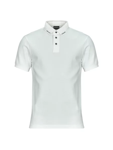 Polo majica Emporio Armani s kratkimi rokavi bela