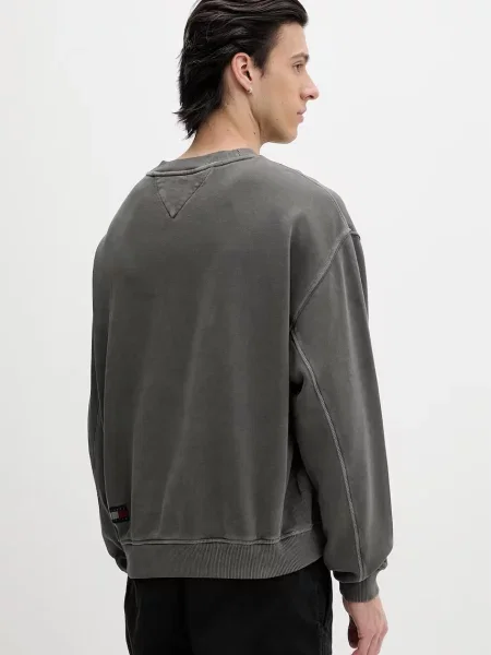 Tommy Jeans bluza z bawełną szara