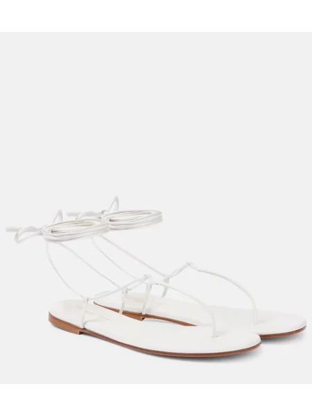 Sandale Gianvito Rossi din piele alb