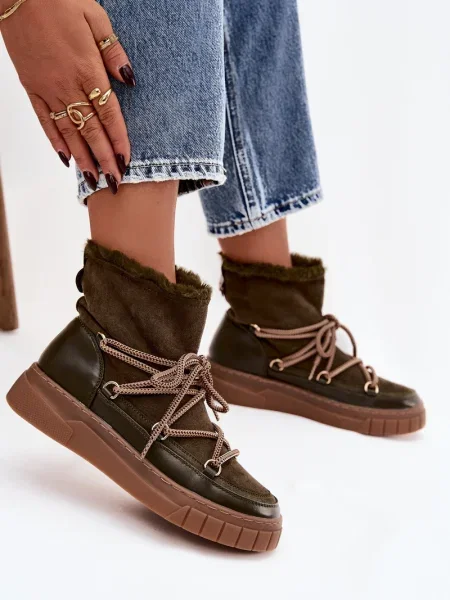 Botine Boto cu șireturi albastru