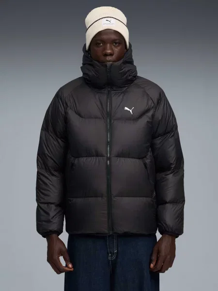 Пуховик Puma с капюшоном черный