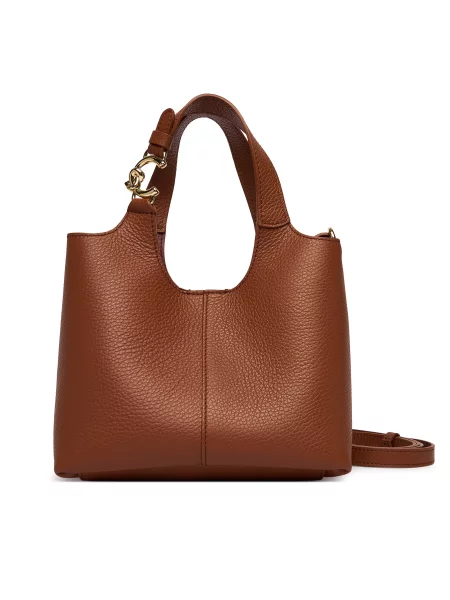 Coccinelle crossbody torbica usnjena rjava