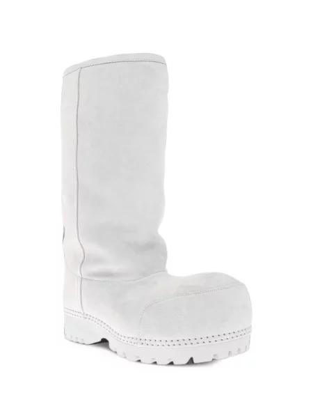 Μπότες Balenciaga με γούνα γκρι