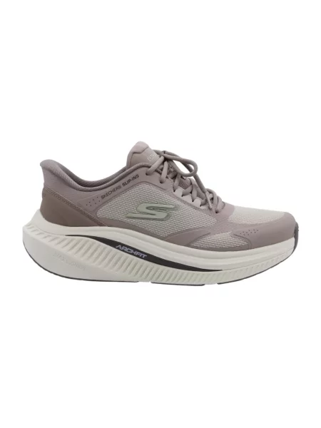 Lniane sneakersy Skechers szare