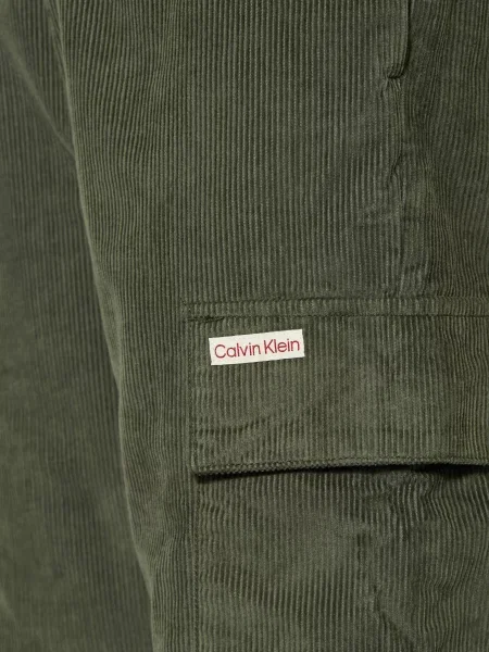 Calvin Klein Sztruksowe Spodnie Cargo gruen