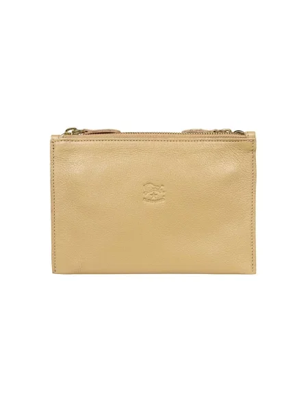 Kopertówka Il Bisonte skórzana biznesowa beżowa