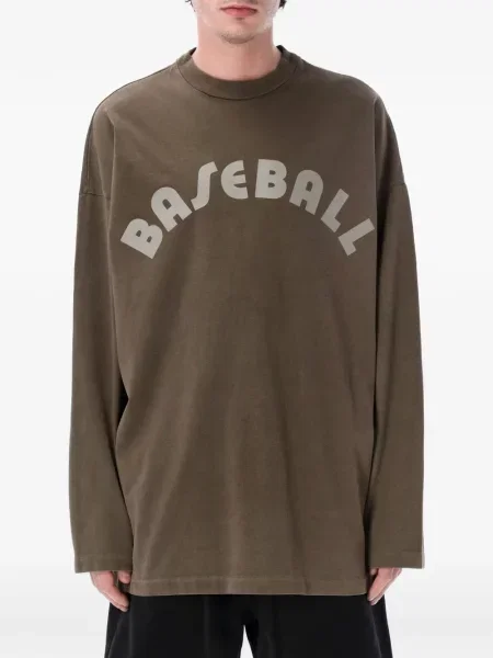 Lung tricou Fear Of God cu imagine maro