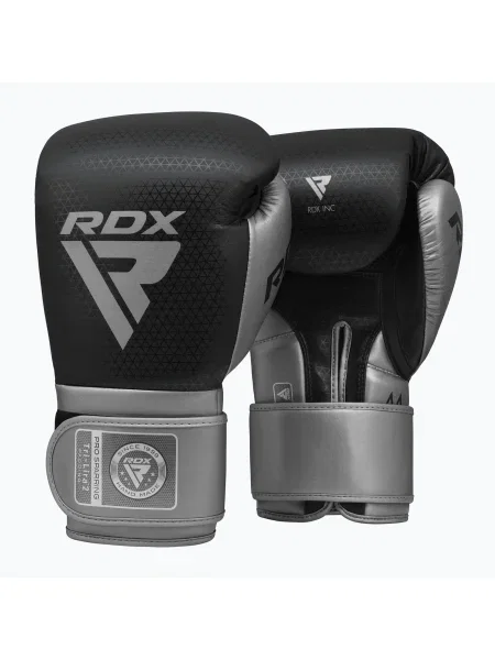 RDX L2 Mark Pro боксови ръкавици за спаринг Кука и примка сребро черно