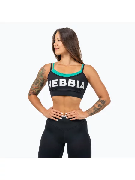 Fitness podprsenka NEBBIA Flex black černá