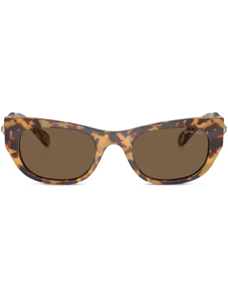 Kvadratne sunčane naočale Swarovski Eyewear smeđa