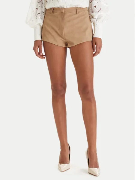 Bardot Pantaloni scurți din imitație de piele Jayla maro