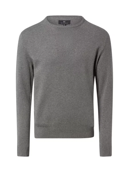 Nils Sundström sweter z dzianiny Mężczyźni jednolity L szary