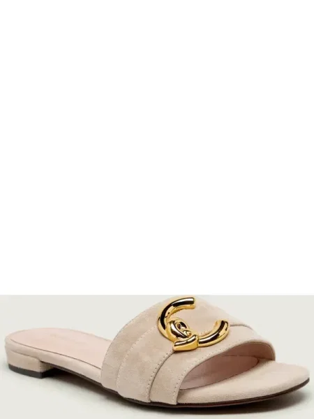 Coccinelle Șlapi COCCINELLE C-ME | piele întoarsă bej