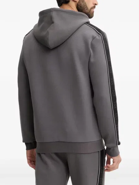 Hoodie Guess με σχέδιο με κορδόνι γκρι