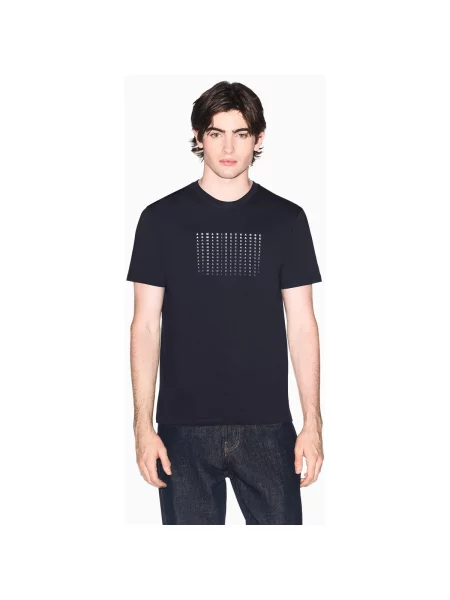 Armani Exchange Tričko Tmavomodrá modrá