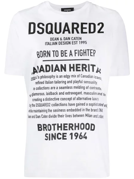 Tricou Dsquared2 cu imagine alb