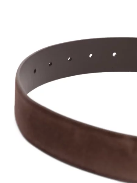 Cu centură curea Brunello Cucinelli din piele de căprioară maro