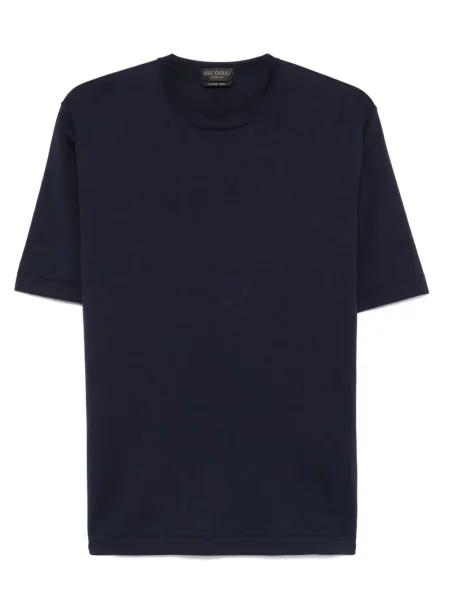 Tricou Dell'oglio tricotate albastru