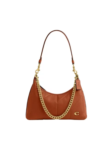 Torebka crossbody Coach skórzana pikowana brązowa