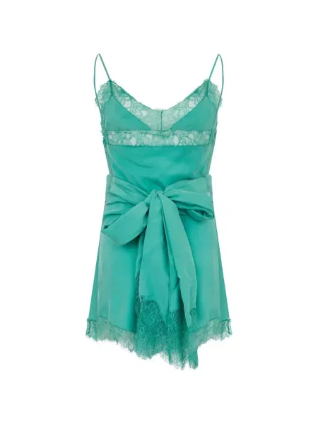 Rochie mini Alberta Ferretti de mătase verde