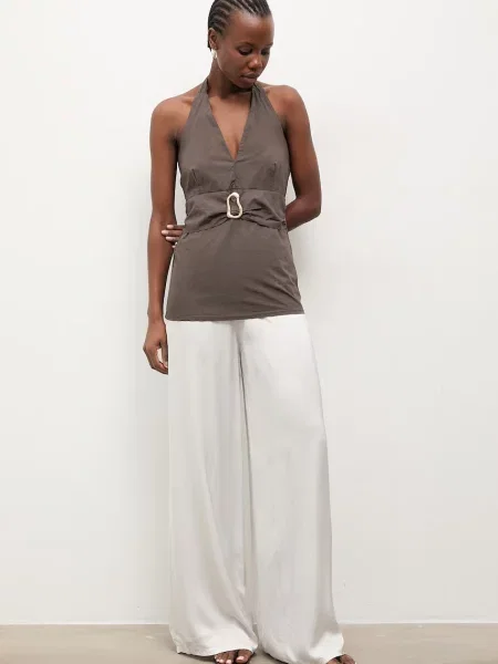 Answear.LAB bluza za žene od pamuka smeđa