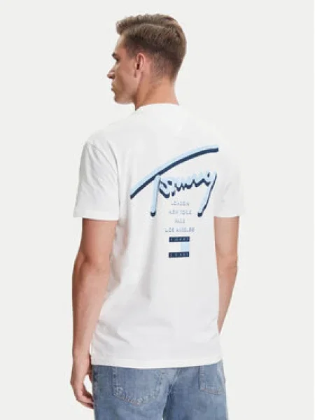 Tommy Jeans Póló Signature City Regular Fit fehér