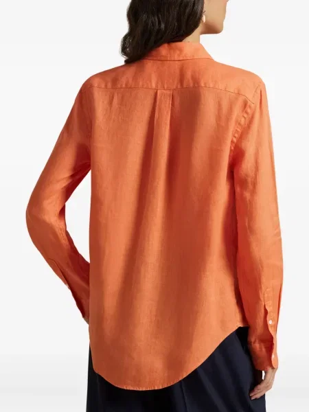 Vunena majica Polo Ralph Lauren s okruglim izrezom iznad koljena narančasta