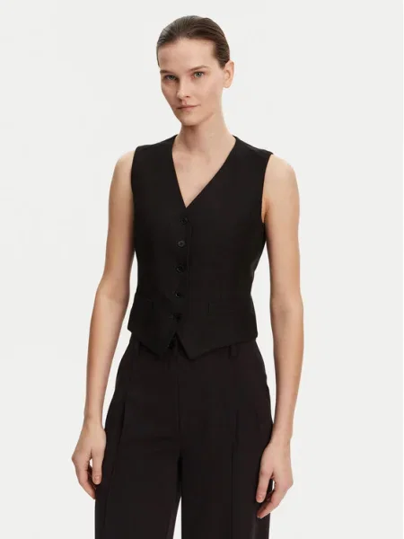 Weekend Max Mara Vestă elegantă Pace negru