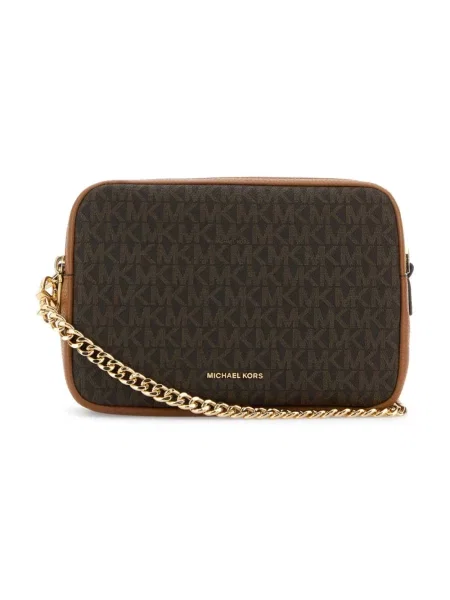 Torebka crossbody Michael Michael Kors z logo brązowa