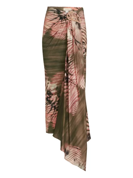 Spódnica Silvia Tcherassi z nadrukiem asymetryczna różowa