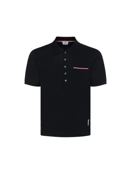 Koszulka polo Thom Browne czarna