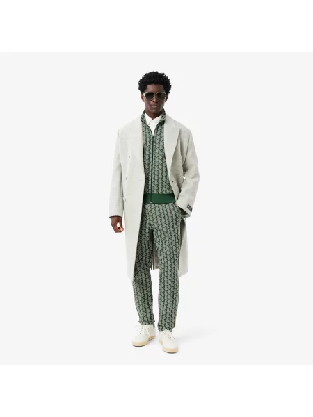 Lacoste Bluza Ze Stójką Z Monogramem Regular Fit zielona