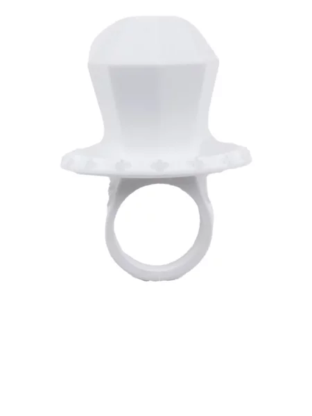 Пръстен Chrome Hearts със сърца бяло