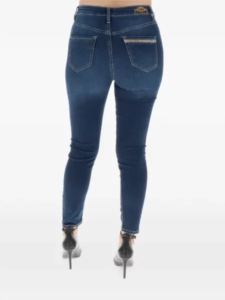 Слаб дънки skinny fit Alviero Martini 1° Classe с автограф синьо